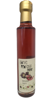 Spicy Signature Blend: Garlic &amp; Red Chili Pepper Infused Olive Oil | Bold Flavors  250ml