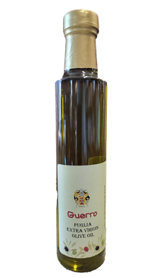 Experience Excellence: Signature Guerro Italian Extra Virgin Olive Oil - Premium Cold-Pressed, First Crush From the Puglia Area  250ml
