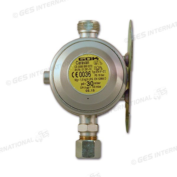 Regolatore Gas 30 Mbar diam. 8 mm Caravan Camper