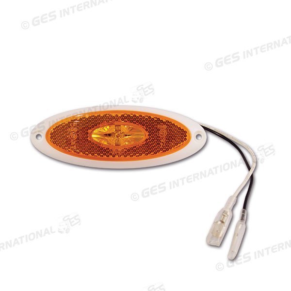 Luce Ingombro Laterale arancione Fanalino Led Base Bianca Camper