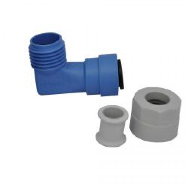 Raccordo acqua fredda a gomito portagomma John Guest boiler Truma