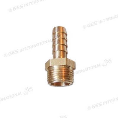 Raccordo Portagomma ottone maschio 3/8" gambo diam.10mm acqua Camper