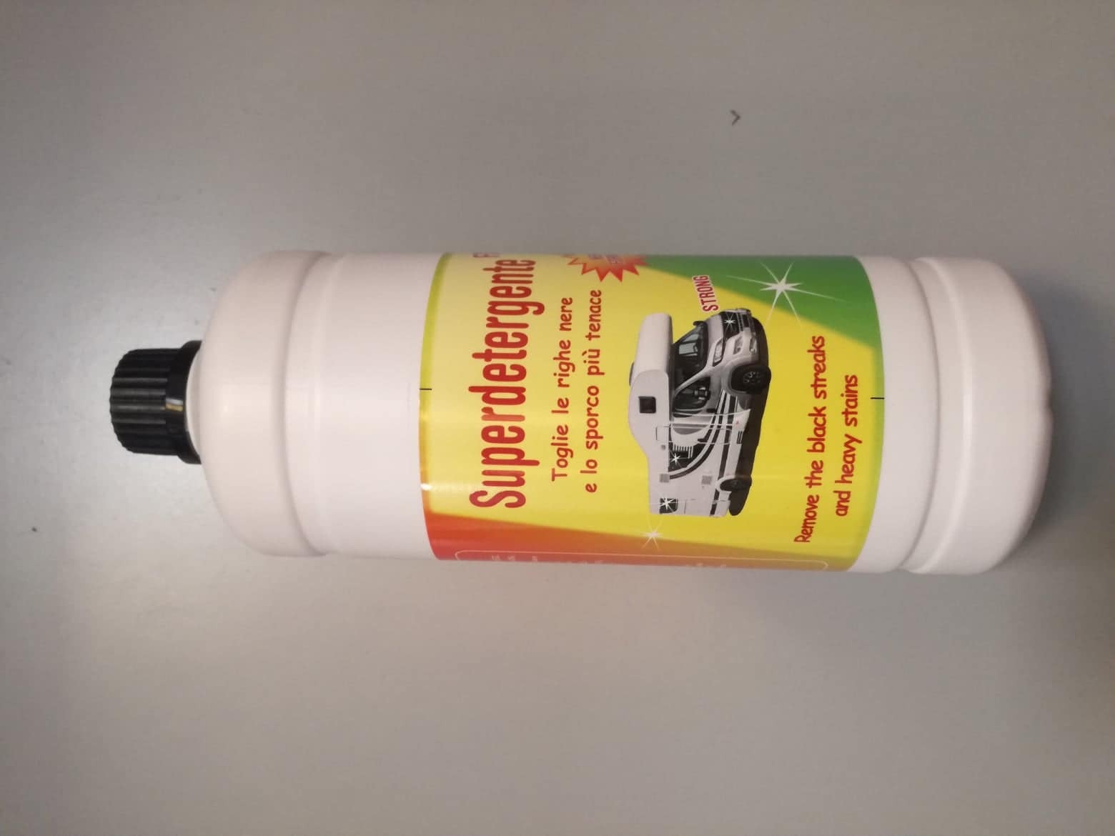 Super detergente per righe nere lavaggio manuale o idropulitrice camper caravan