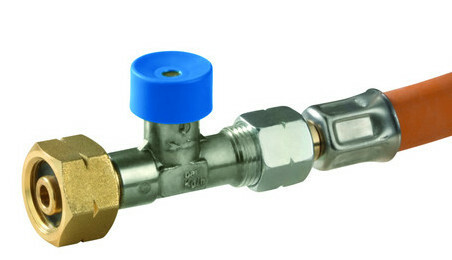 Tubo Gas ad alta Pressione 75 cm GOK Attacco Italia Bombola Camper Caravan