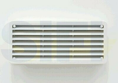 Areatore Griglia Bianca 270X120 c. zanzariera ad incasso Sportello Gavone Camper