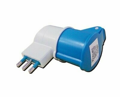 Adattatore a gomito con Spina bipasso per Camper