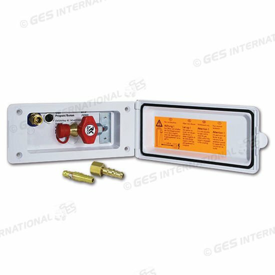 Presa Esterna Gas Acqua Attacco Doccetta Doccia Interruttore per Camper