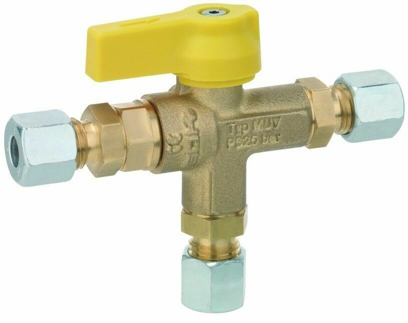 Valvola a T Inversione d.10mm Regolatore Gas Campeggio Camper