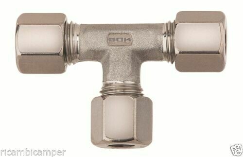 Raccordo a T riduzione 10x8x8 mm Regolatore Gas Campeggio Camper