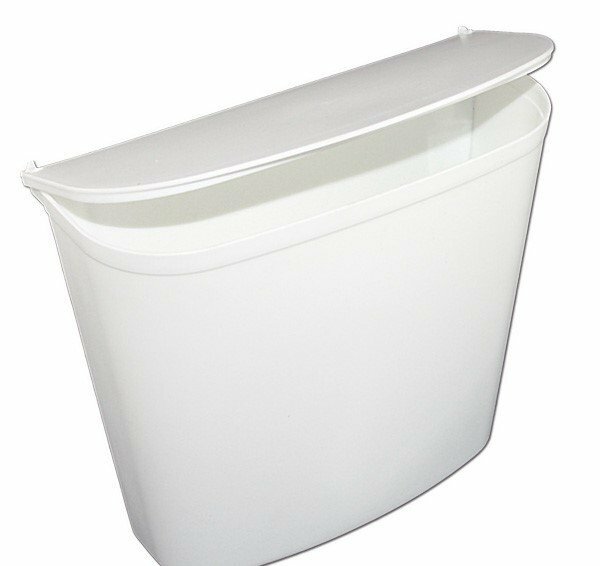 Pattumiera da porta con Coperchio basculante Bianca Camper