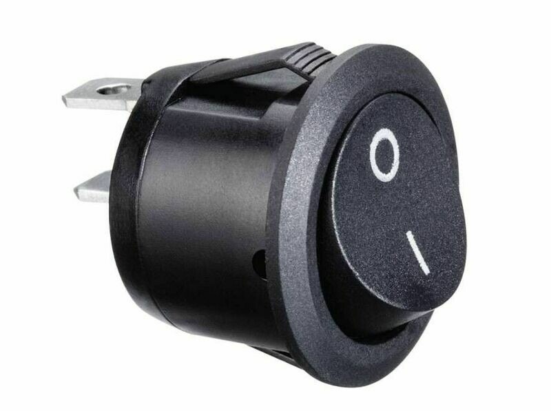 Interruttore Unipolare 10A 12 V Ø 20 mm 2 posizioni per Auto Camper