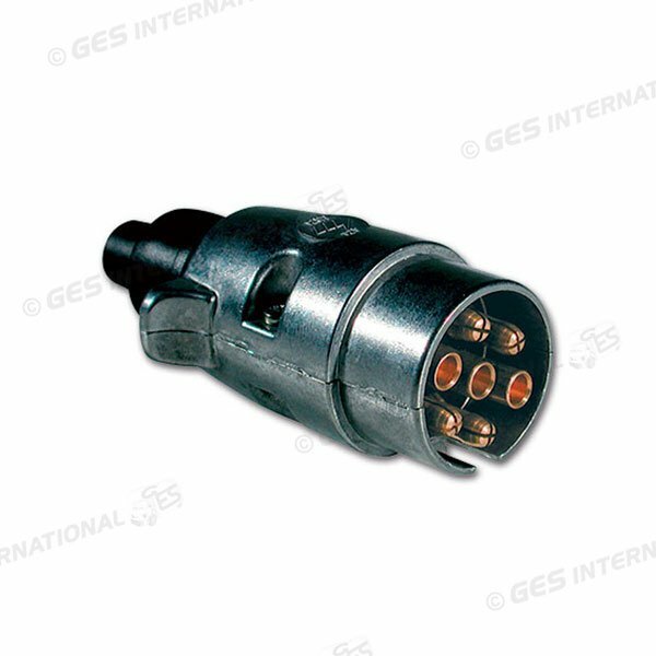 Spina 7 poli in Alluminio Rimorchio Caravan Roulotte