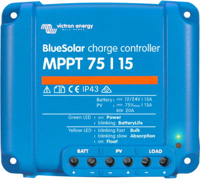 Regolatore di Carica MPPT Blue Solar 75/15 Voc 10A Victron Energy