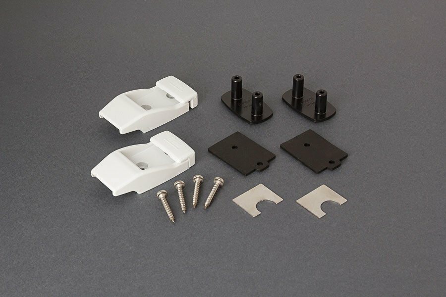 WALL BRACKETS PLASTIC Fiamma Coppia Aggancio Piedino da Parete Tendalino Camper