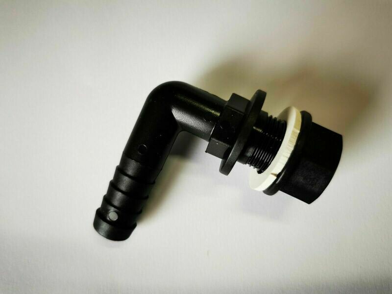 Raccordo completo curvo Ø 13 mm 3/8'' impianto serbatoio acqua camper caravan