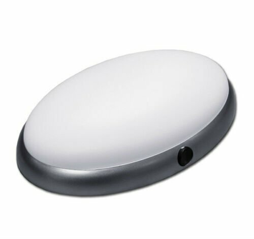 Plafoniera Dulux Satinata Vetro opal 12V 9w Lampada Luce