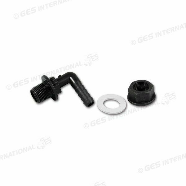 Raccordo completo curvo Ø 10 mm 3/8'' serbatoio acqua camper