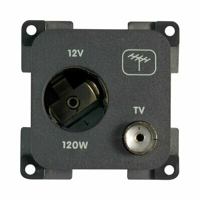 Kit Presa 12V auto Antenna TV MP12ATV + Cornice Grigio CBE Camper