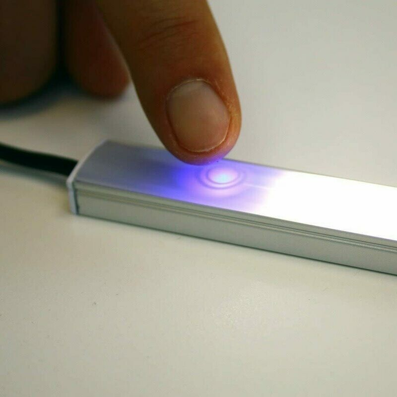Led Dimmer Touch Interruttore Sfioramento Sfumature 12V 24V 8A Led Blu Indicatore Profilo Alluminio