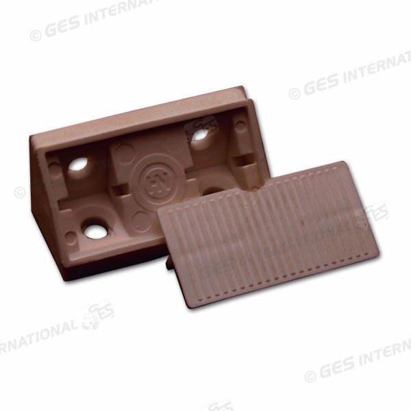 Fissa mobili marrone angolare 4 fori con coperchio