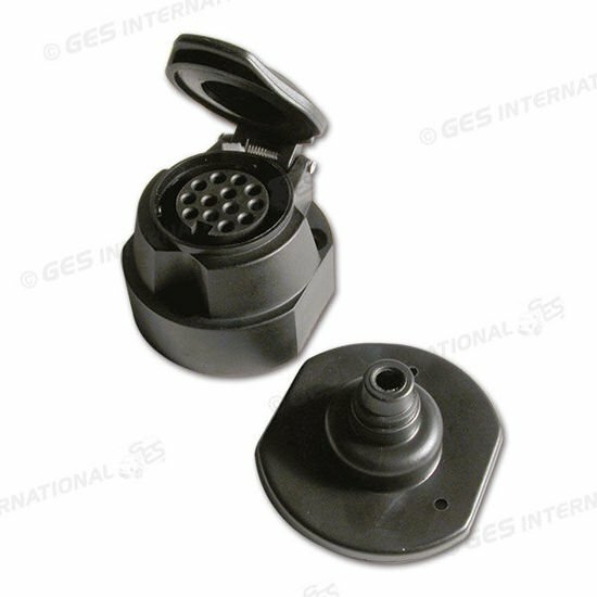 Presa 13 poli in ABS con coperchio e guarnizione Rimorchio Carrello Caravan