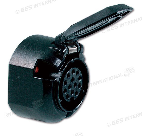 Presa in ABS con guarnizione per rimorchi 13 poli Caravan Rimorchio