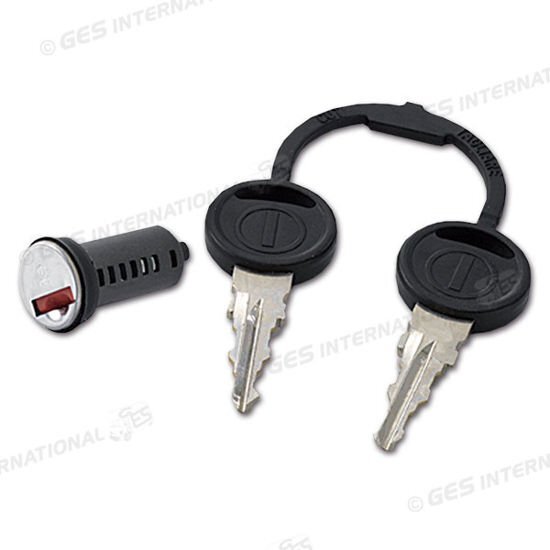 Kit 1 cilindro 2 chiavi Zadi rosso per Porta Sportello Gavone Camper