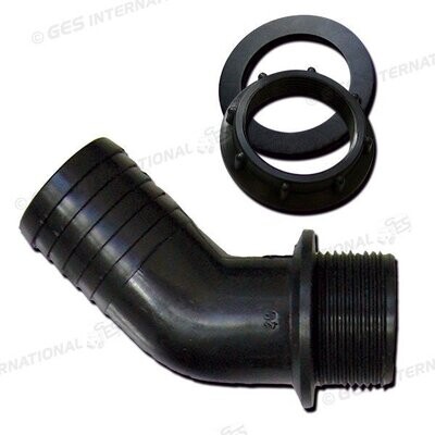 Raccordo completo 45° Ø 40 mm 1''1/4 Impianto Serbatoio Acqua