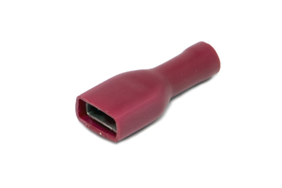 Faston Femmina Totalmente Isolato Rosso Officina