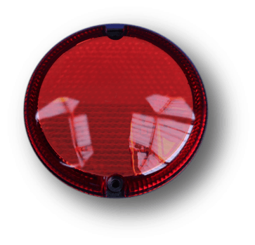 Catarifrangente Rosso Tondo d.95mm Posteriore Camper