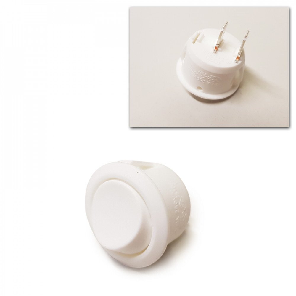 Interruttore Unipolare 10A Tondo Bianco Bagno Cucina Garage Camper