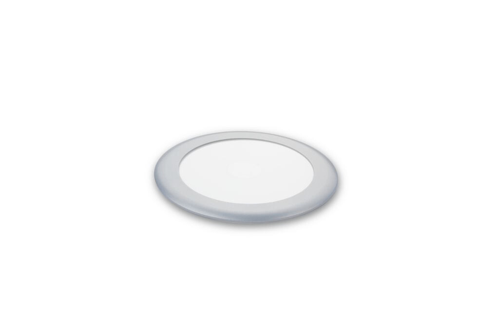 Plafoniera Tonda 168mm Argento Ultrasottile Led 4000k Senza Touch