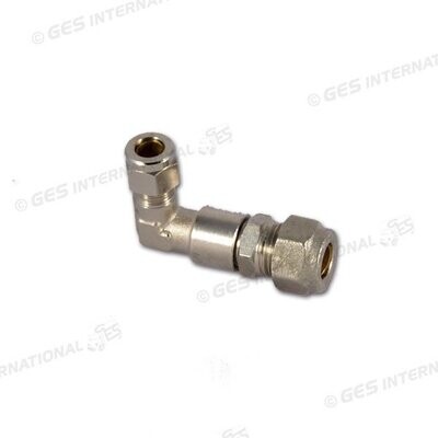Raccordo gas riduzione a 90° Ø 8-10 mm