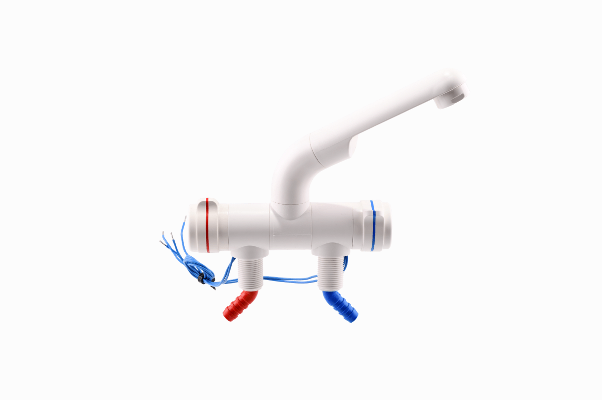 Miscelatore BARWIG Rubinetto c/interruttore Colore Bianco acqua calda/fredda