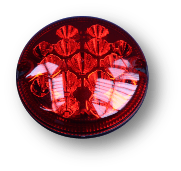 Fanale rotondo rosso stop a led 12/24V diam.95mm per Camper Caravan