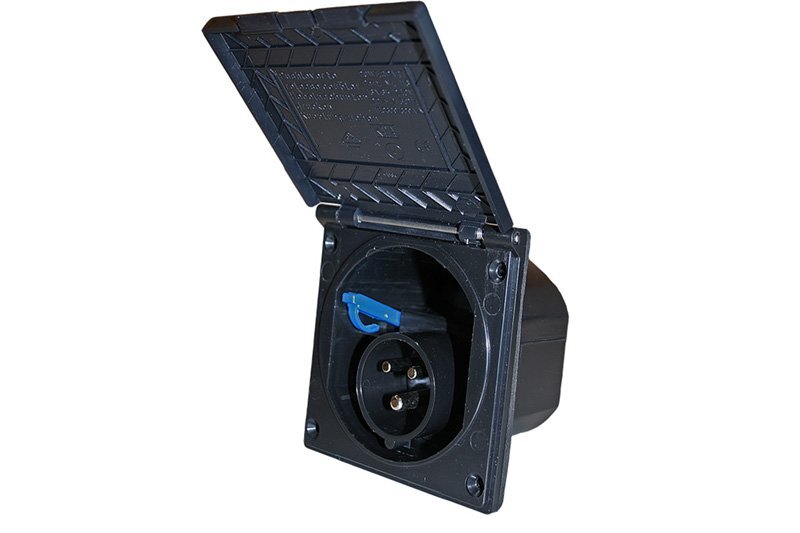 Presa Esterna Spina fissa 230 V nera