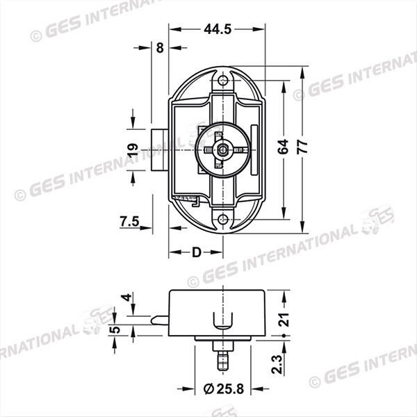 Push Lock Unilaterale Bianco con Ganci