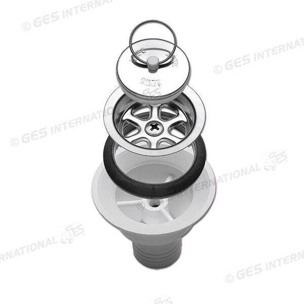 Piletta dritta Ø 60 mm con tappo - Ø 25 mm