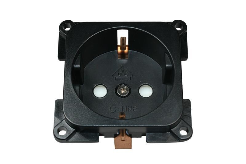 Presa schuko 230V 16A Colore Nero c-line