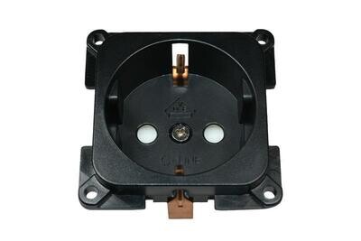 Presa schuko 230V 16A Colore Nero c-line