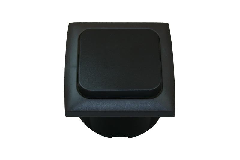 Interruttore Nero Quadrato C-Line Completo di Cornice Camper