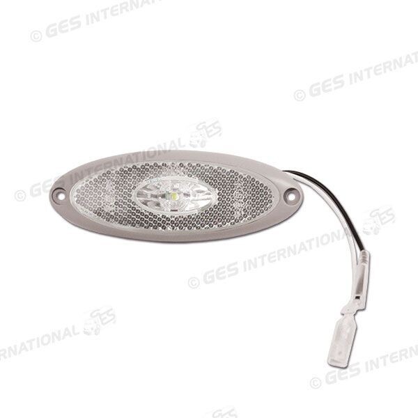 Luce ingombro anteriore LED Bianca con Cornice Colore Grigio