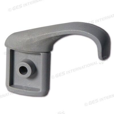 Gancio lungo per scaletta in alluminio. Ø 35 x 20mm