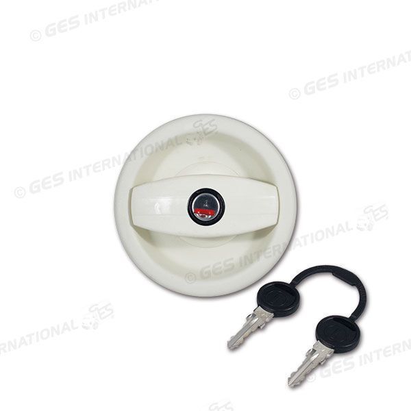 Serratura esterna Europa bianca destra con cilindretto e chiavi