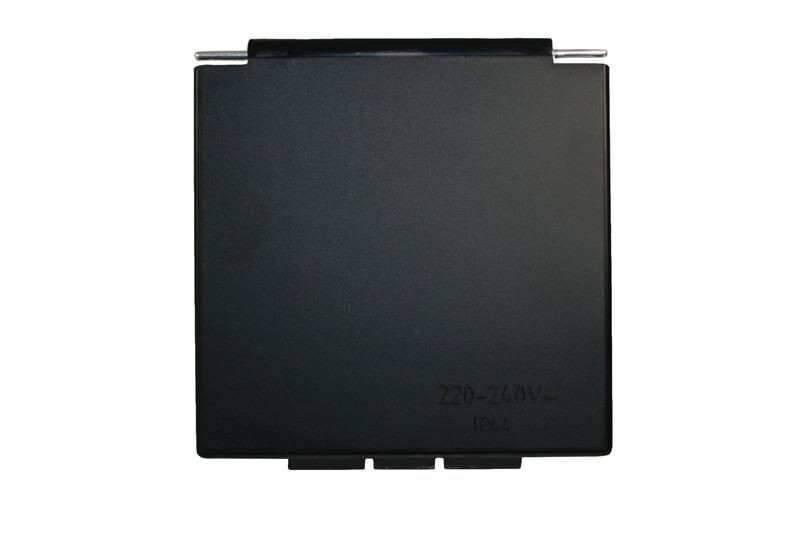 Coperchio di ricambio nero presa esterna 100x100 CEE