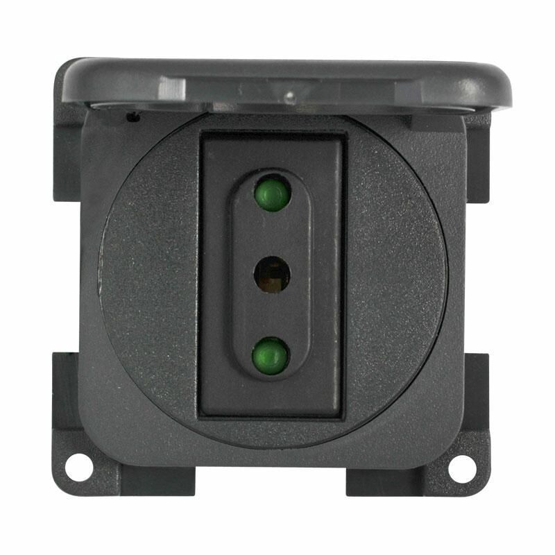 PRESA MP221 230V ITALIANA GRIGIA CON COPERCHIO