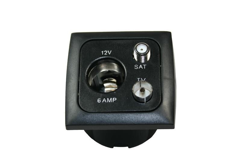PRESA C-LINE 12V + ANTENNA + SAT NERO
