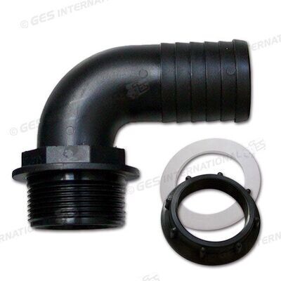Raccordo completo curvo Ø 40 mm 1''1/2 Impianto Serbatoio Acqua