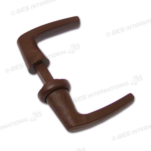 Maniglia per scrocco marrone in plastica porta bagno