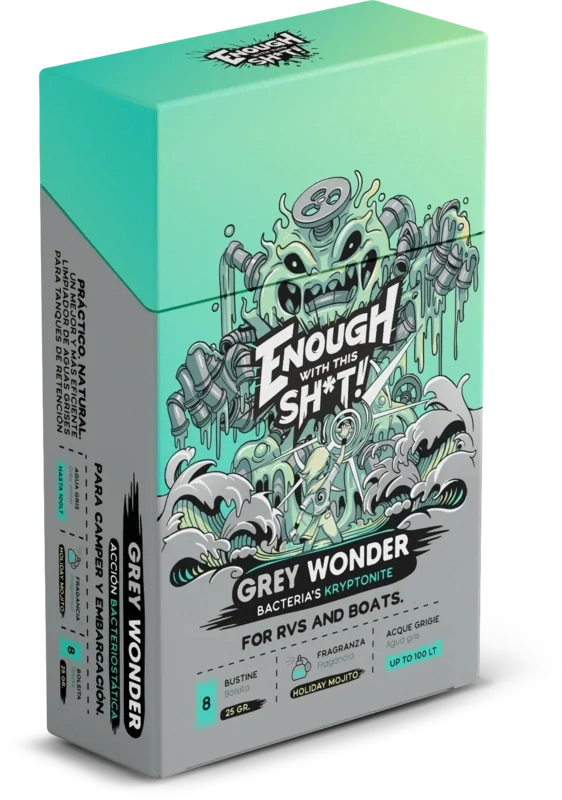 EWTS GREY WONDER - 8 BUSTINE FRAGRANZA MOJITO SANIFICANTE SERBATOIO ACQUE GRIGIE
